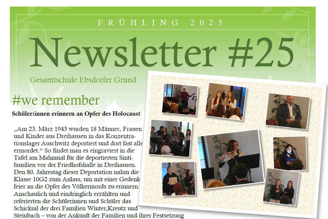 Neuer Newsletter der Schulleitung (Ausgabe 25) erschienen