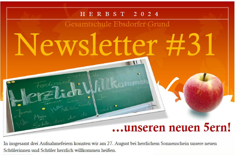 Neuer Newsletter der Schulleitung (Ausgabe 31) erschienen