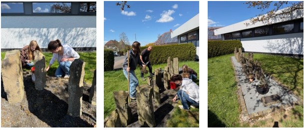 Frühjahrsputz am Mahnmal 